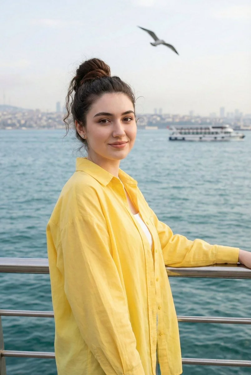 Serene Coastal Portrait: A Modern Escape