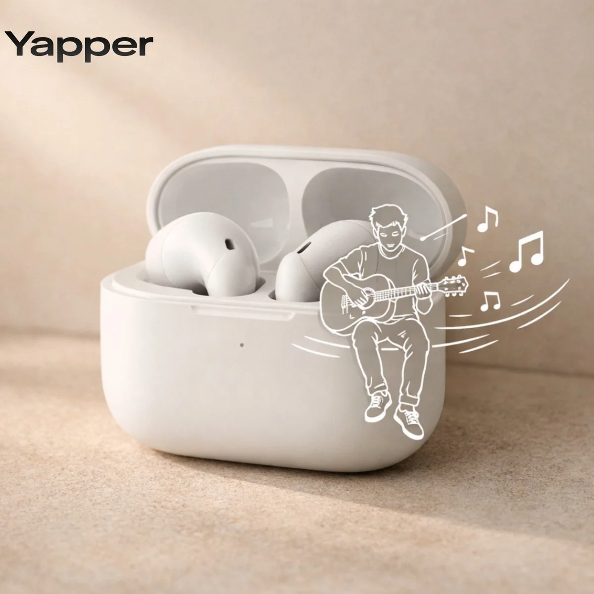 Serene Strings on Minimalist Earbuds