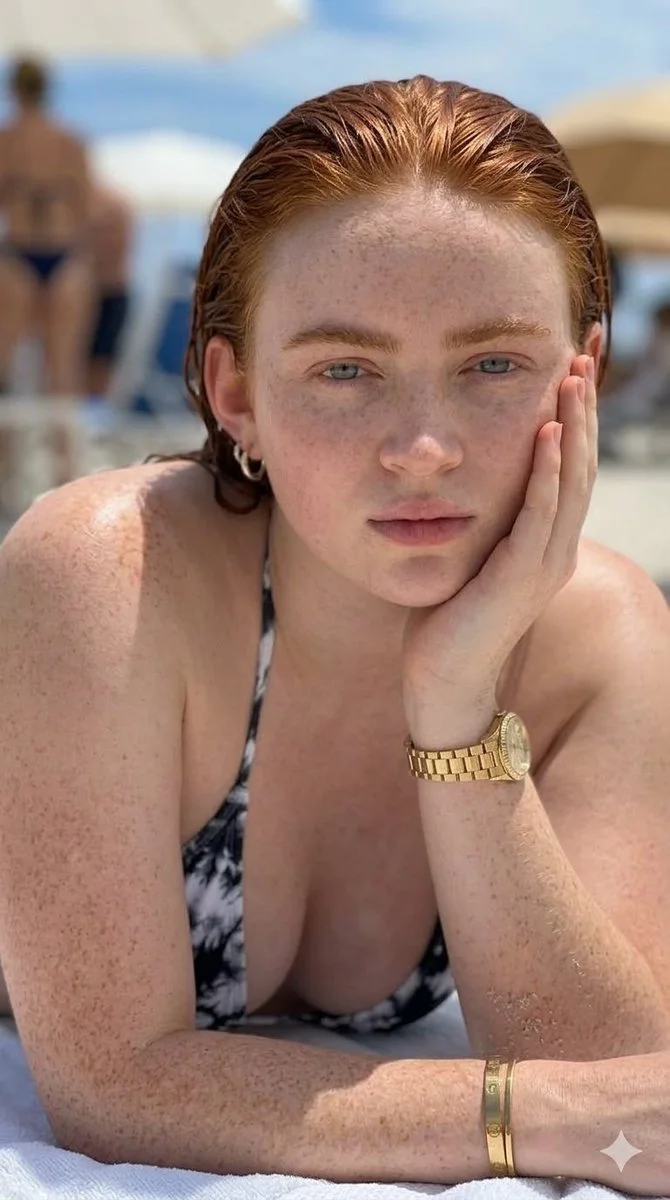 Serenity at the Shore: A Beach Day Portrait
