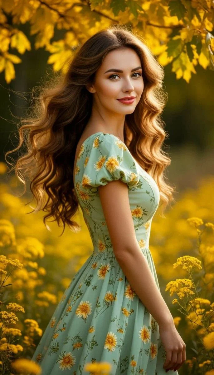 Serenity in Bloom: A Golden Hour Portrait