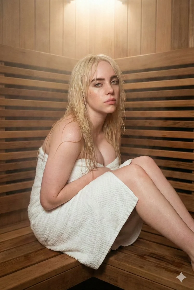 Serenity in the Sauna: A Portrait of Beauty