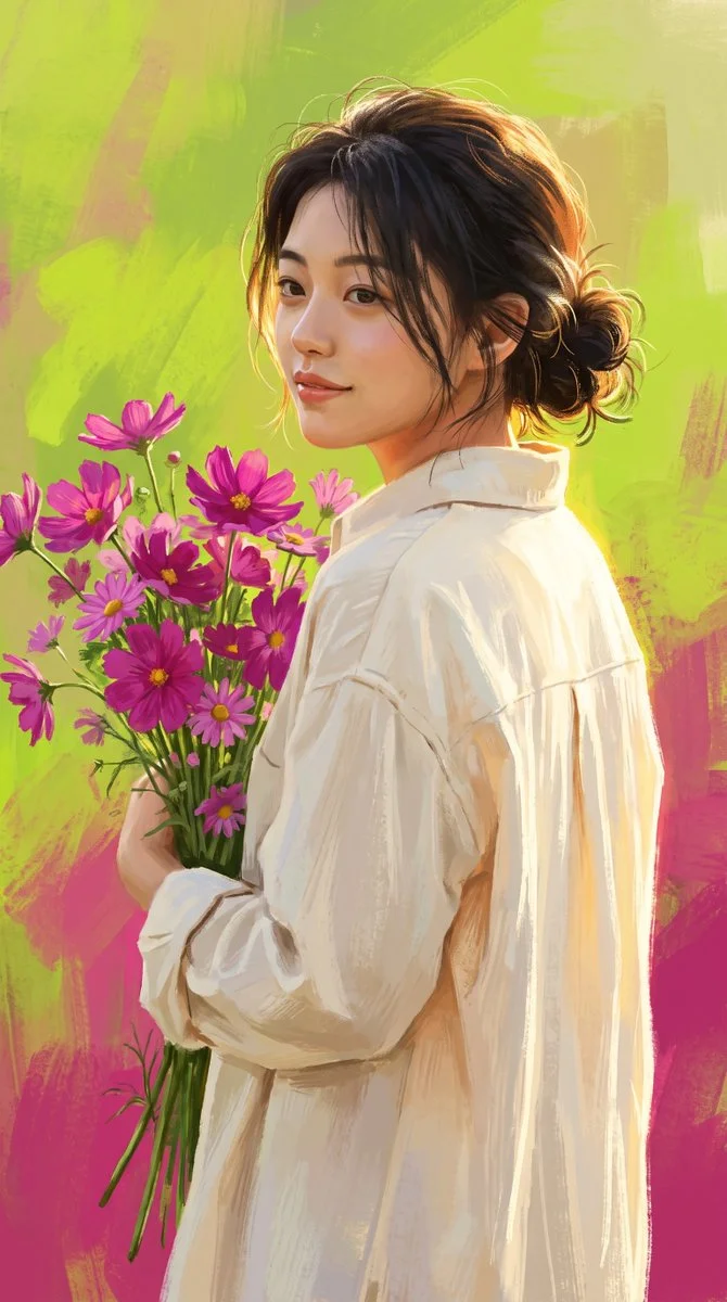She Tucks a Summer Secret Into Her Sleeve at Dusk