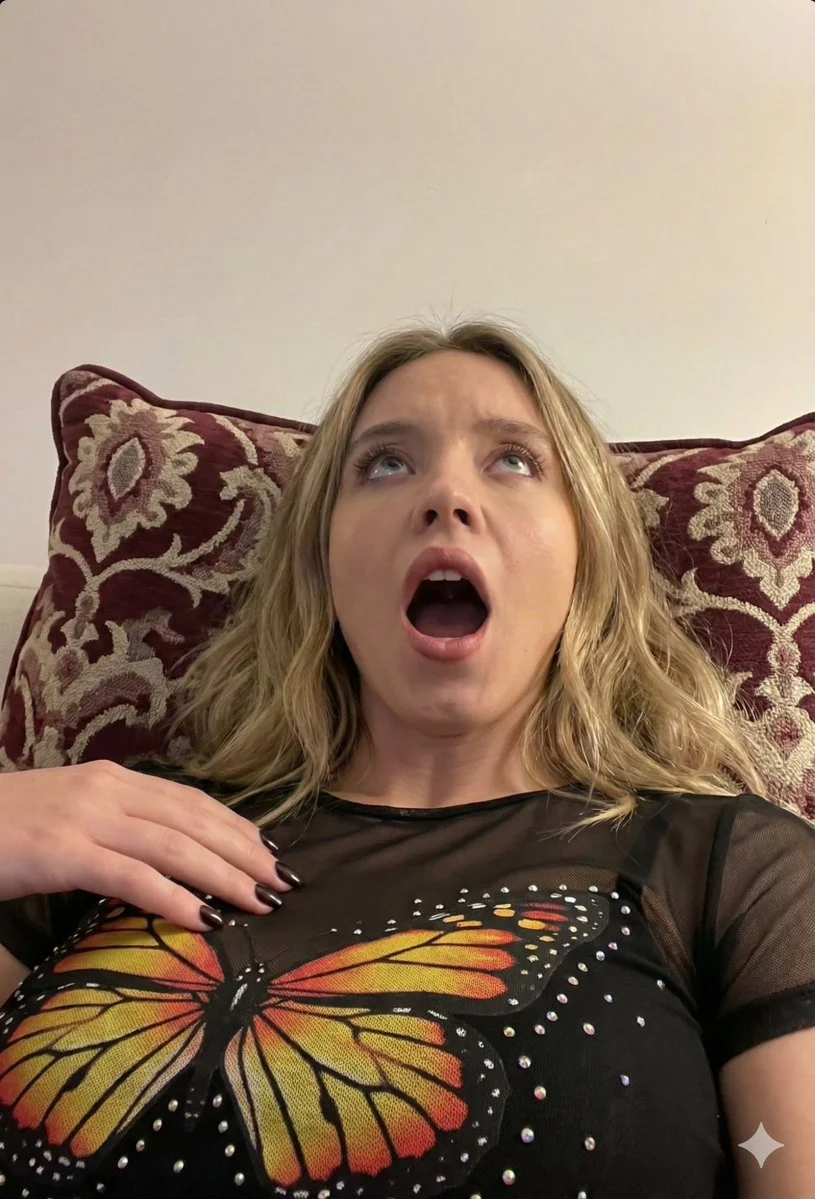 Shocked Elegance: A Butterfly Moment