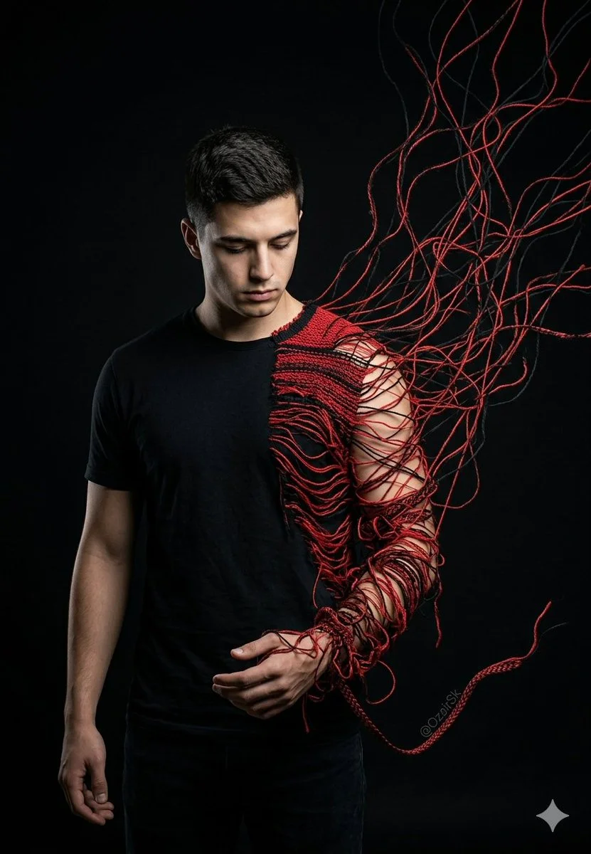 Silent Acceptance: The Emotional Unraveling of a Man in Threads