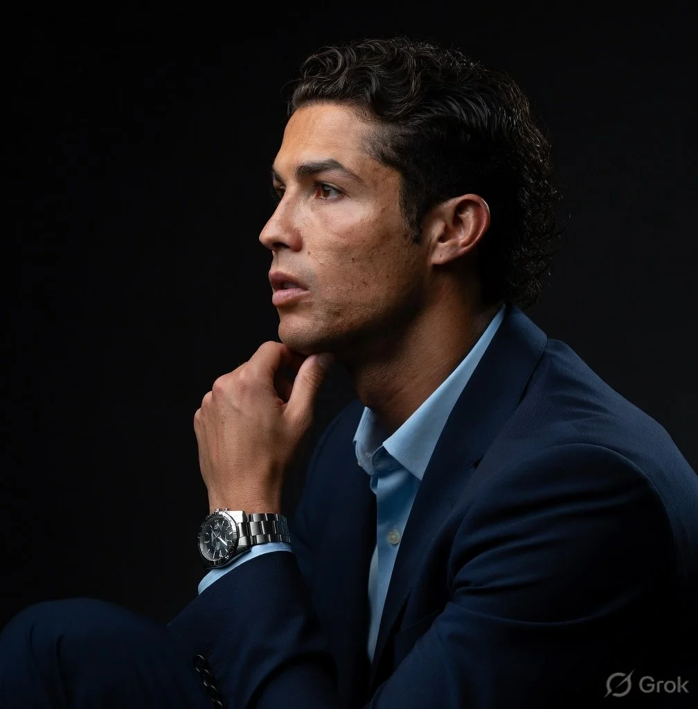 Silent Reflection: A Man’s Poised Contemplation in Darkness