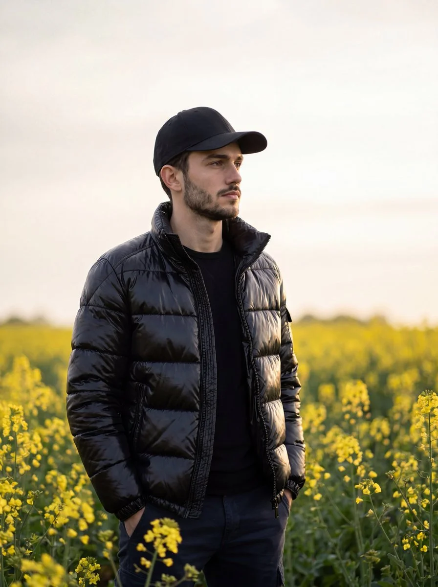 Silent Reflection in a Field of Gold