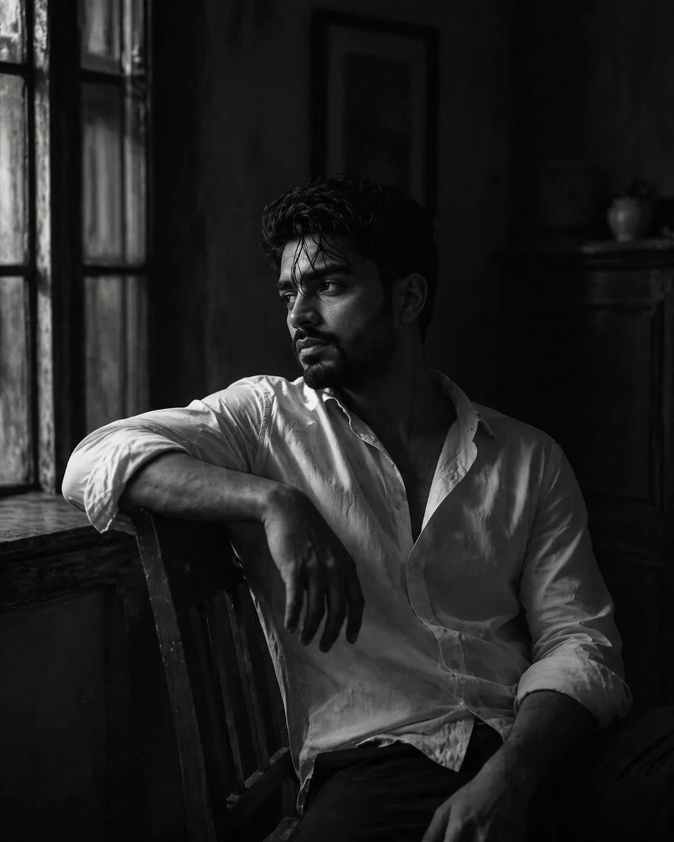 Silent Reflections: A Portrait of Contemplation