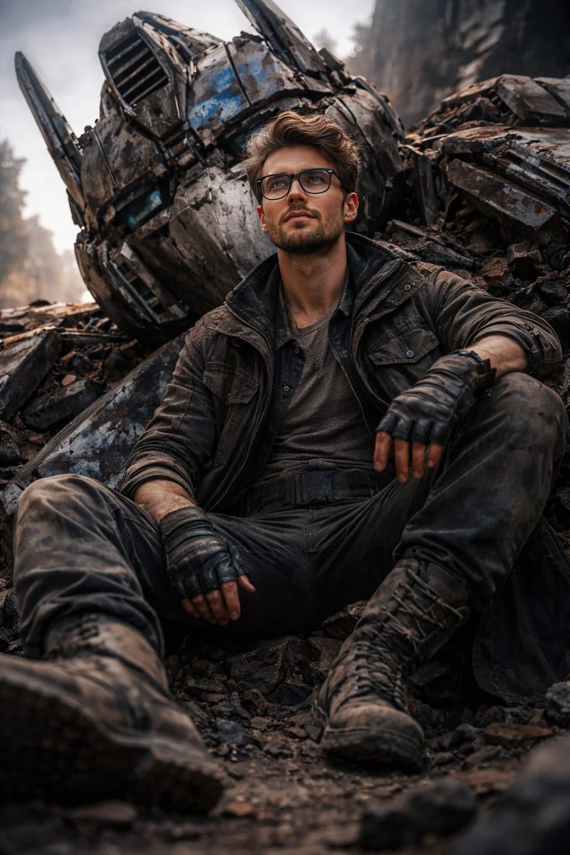 Silent Resolve: Human Endurance Beside Mechanical Giants