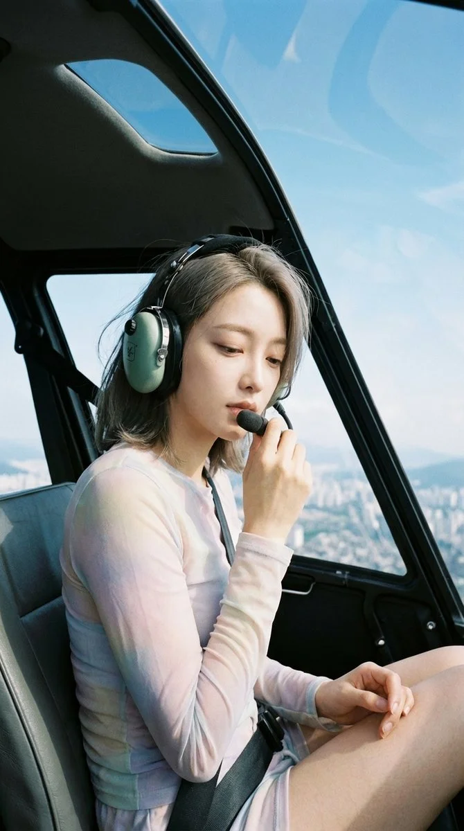 Silent Skies: A Serene View from the Cockpit Above the City