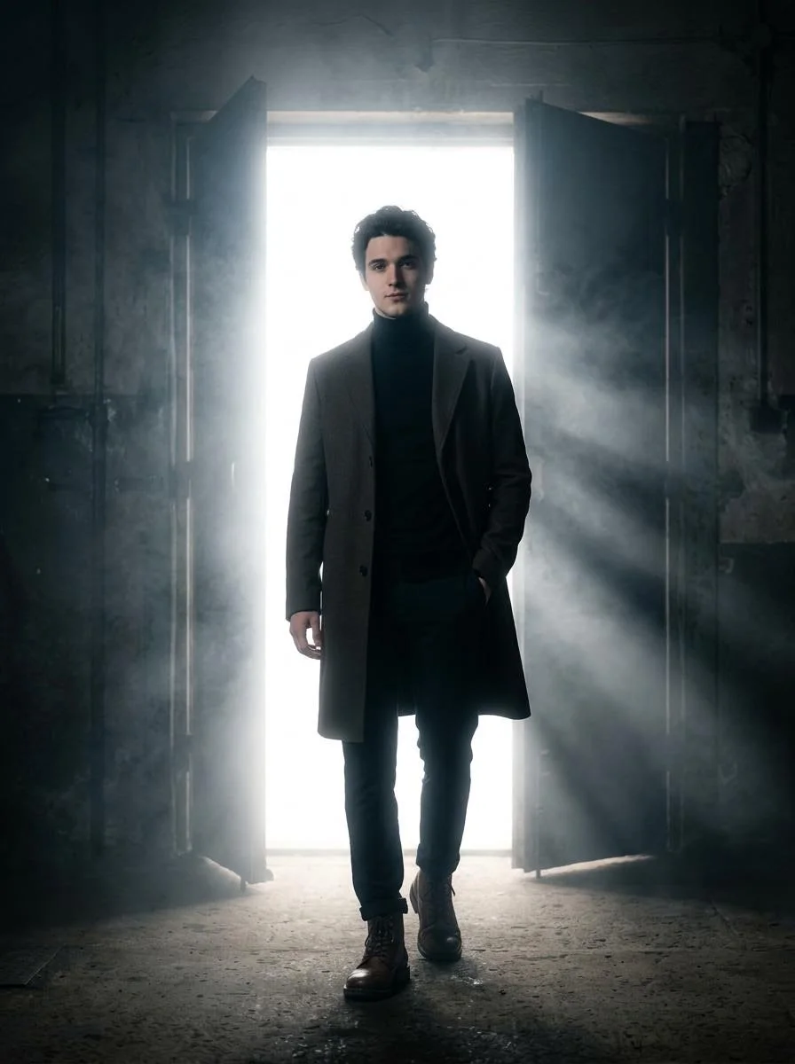 Silhouetted Confidence: Cinematic Portrait in Volumetric Light