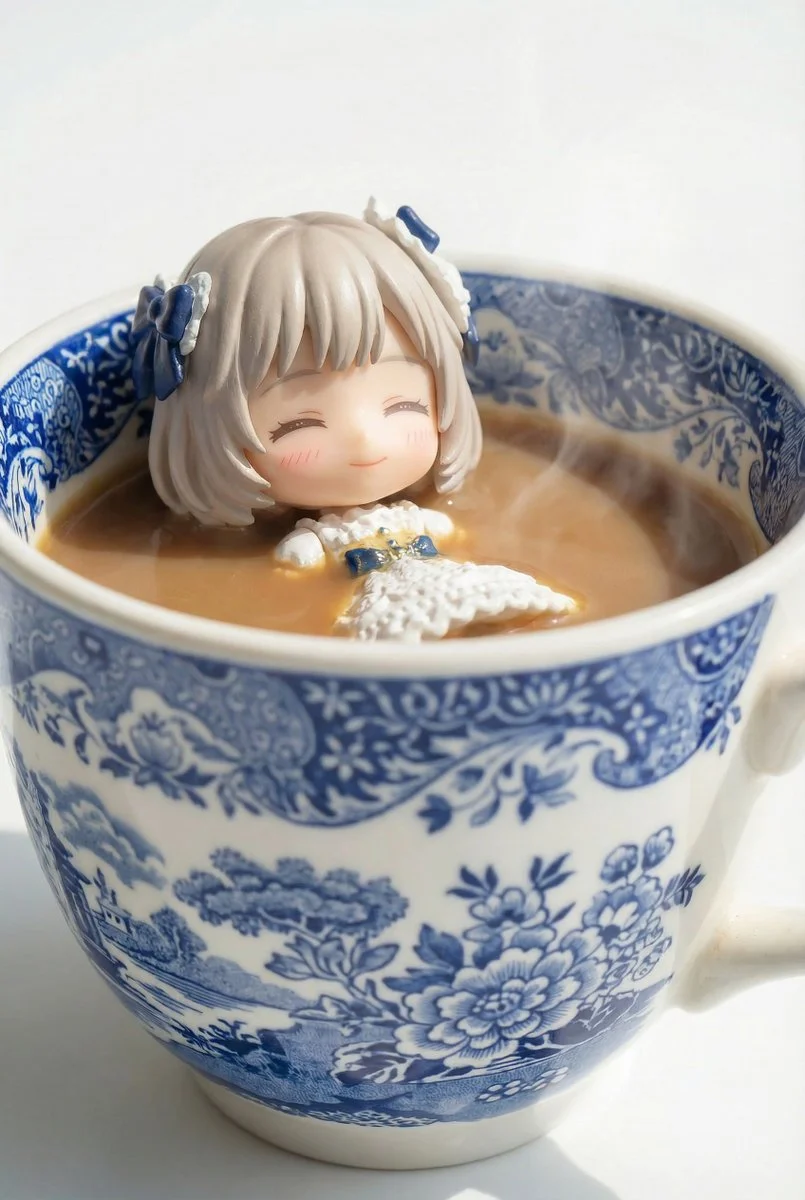 Sipping Serenity: A Figurine's Coffee Retreat