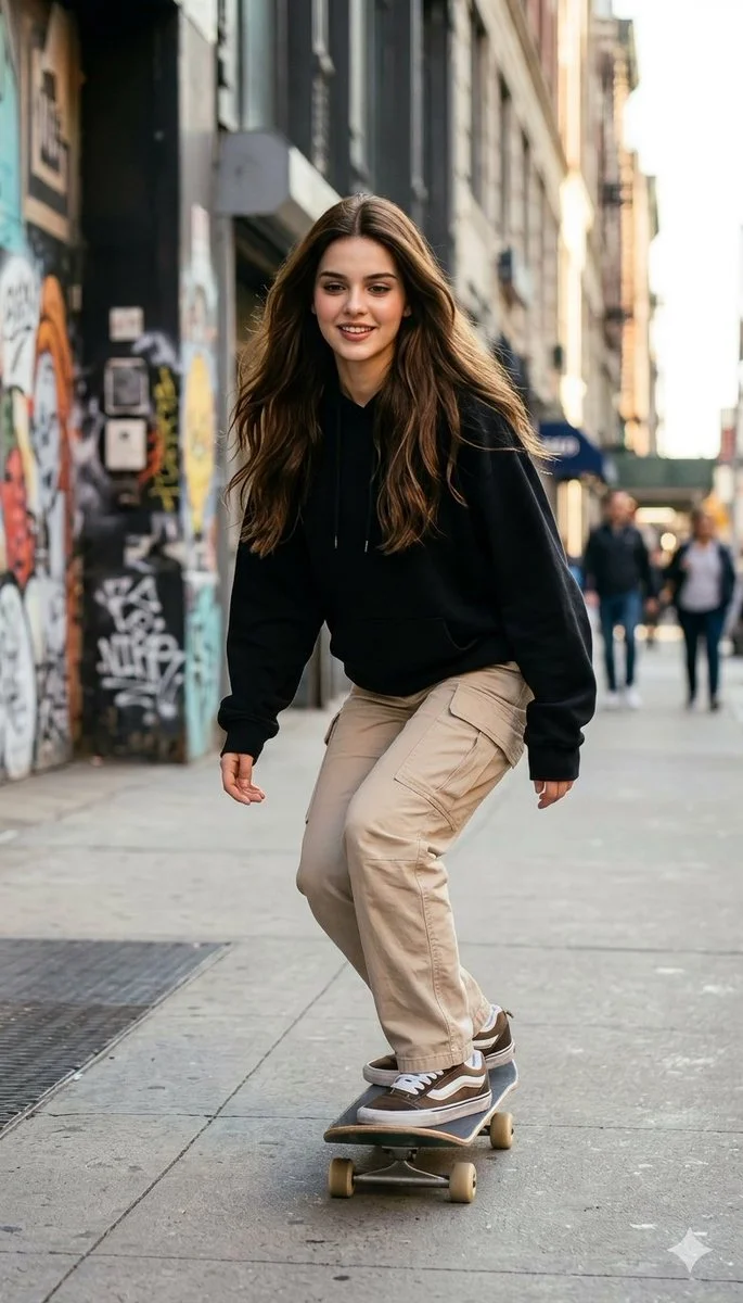 Skateboarding in the City: A Moment of Motion