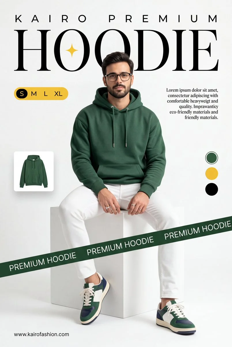 Sleek Fashion in Focus: Premium Hoodie Ad