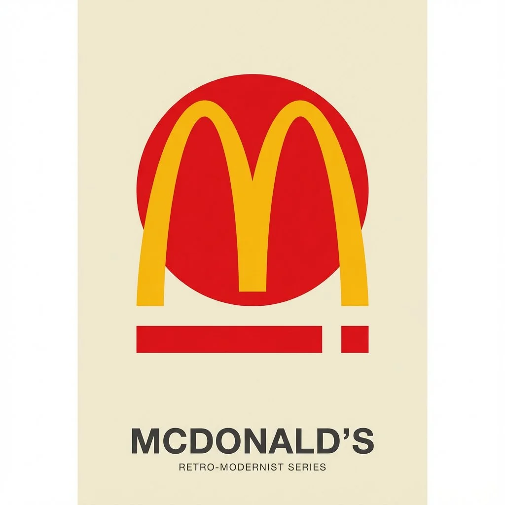 Sleek Simplicity: A Retro-Modernist Tribute to [BRAND]