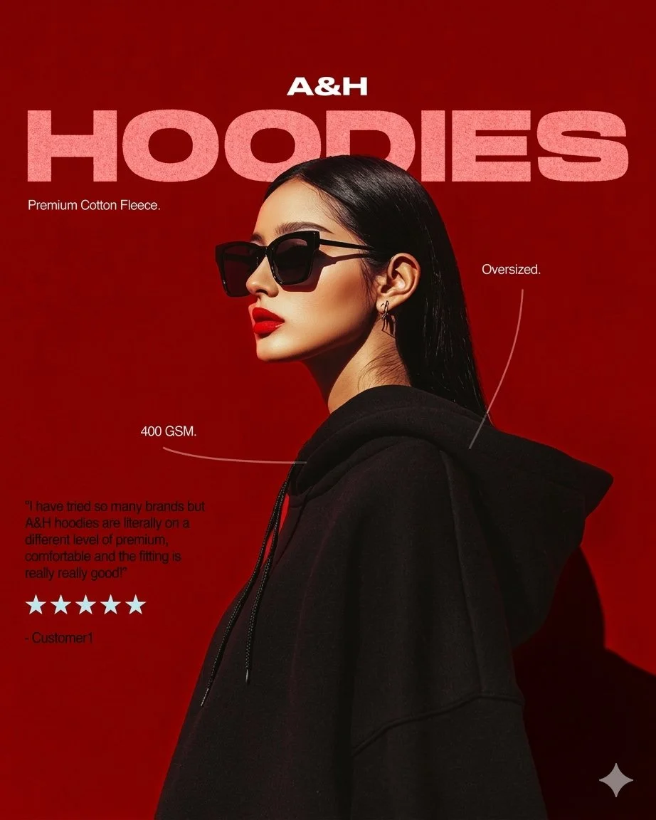 Sleek Streetwear: The A&H Hoodie Poster