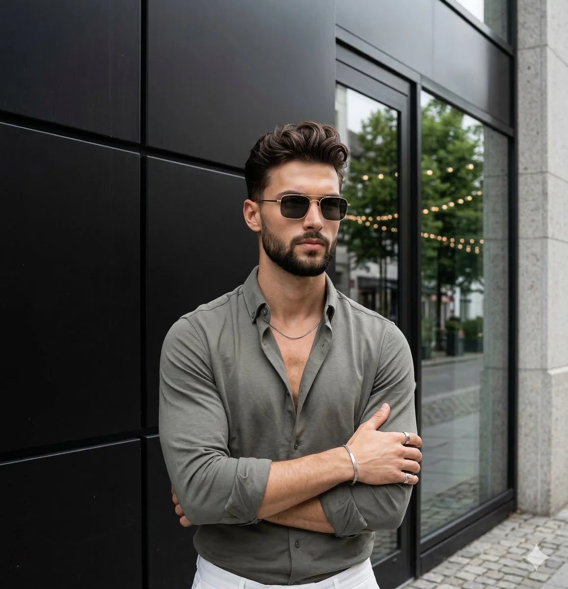 Sleek Urban Portrait with Stylish Confidence