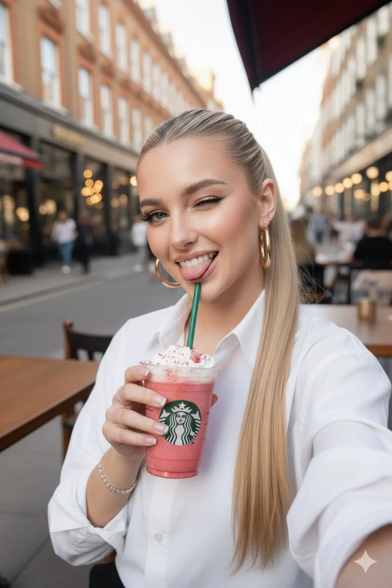 Smoothie Bliss in London: A Chic Selfie Moment