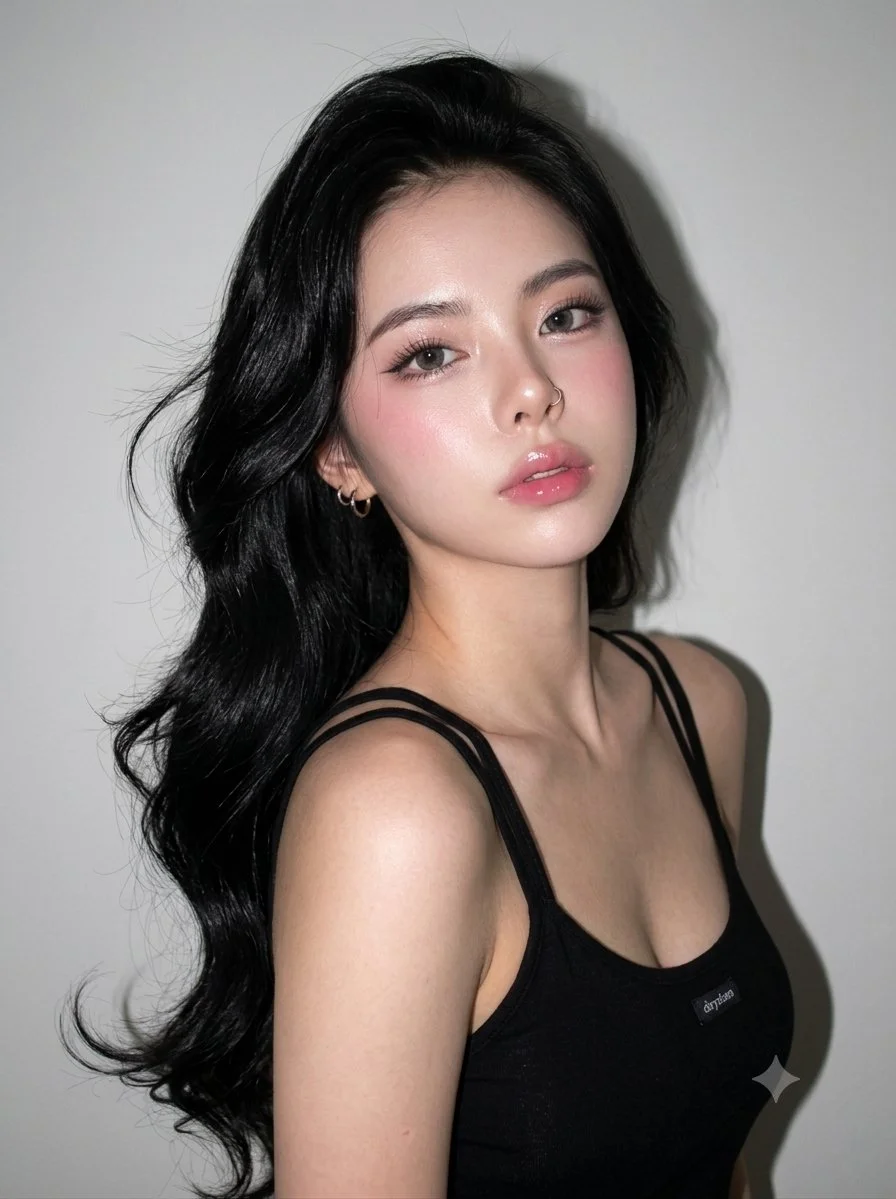 Soft Glam Portrait Captures Intimate Gaze With Rosy Cheeks