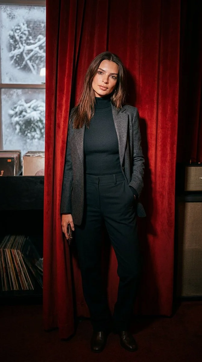 Soft room light reveals Emily Ratajkowski's vulnerable confidence