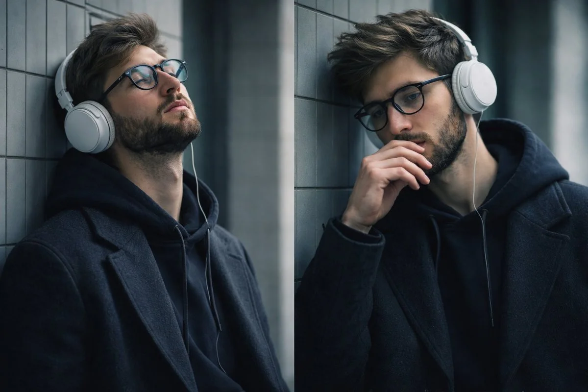 Solitude in Sound: Emotional Stillness Captured in a Moody City Frame
