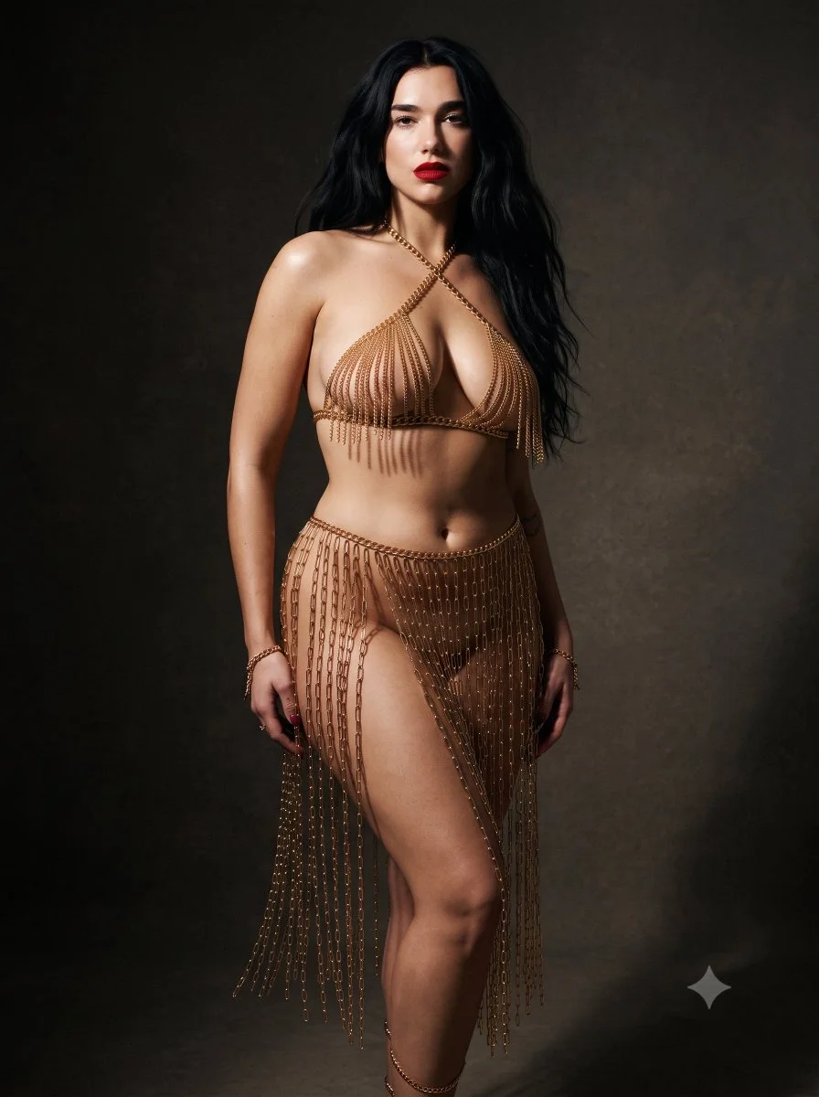 South Asian Model Stuns in Avant-Garde High-Fashion Editorial with Crimson Lips