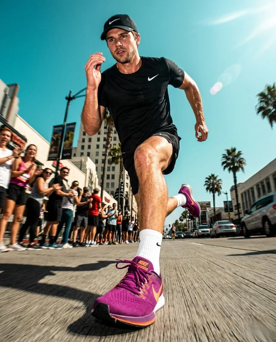 Speed Unleashed: A Runner's Thrilling Urban Dash