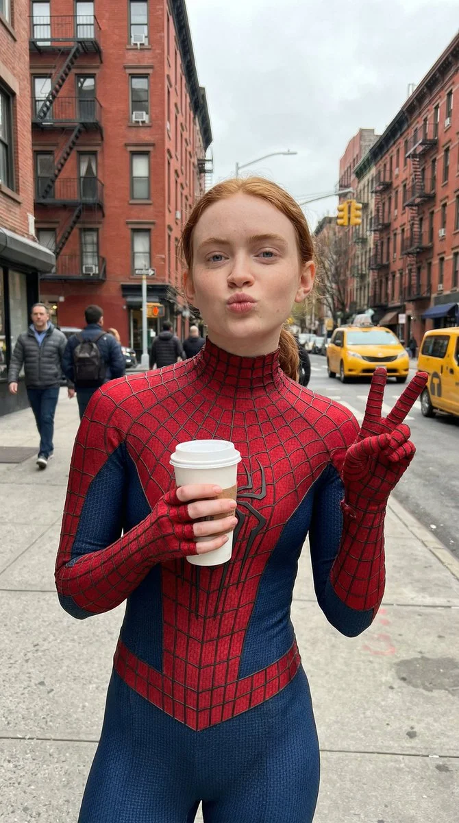 Spider-Girl in the City: A Playful Portrait