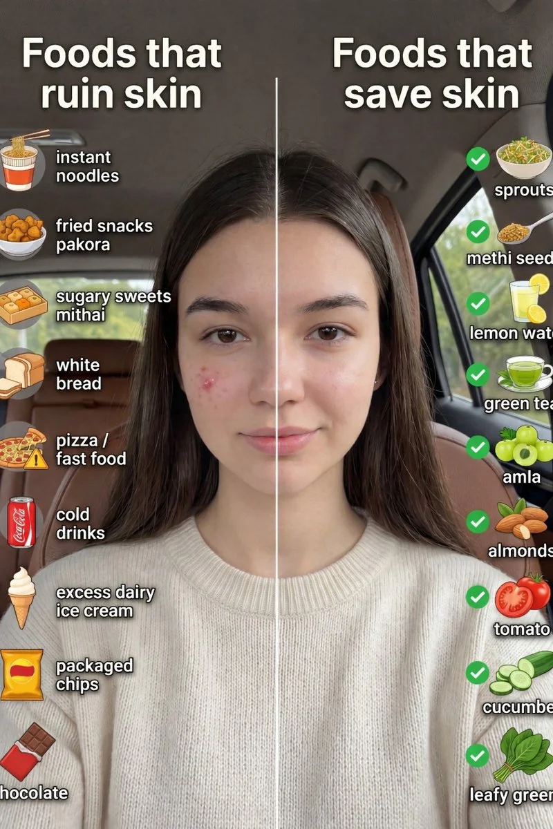 Split Face Comparison: Habits in Every Detail