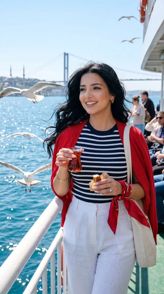 Spring Serenity on the Bosphorus Ferry