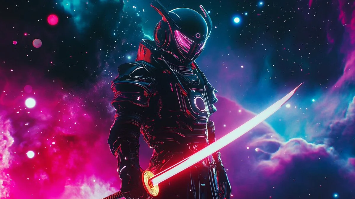 Stars Collide Behind a Futuristic Champion