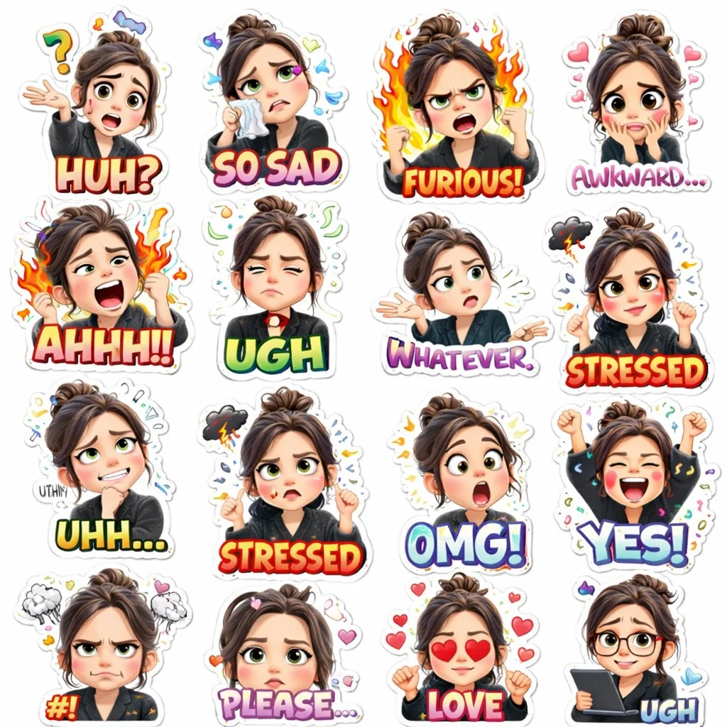 Sticker Emotions in Full Color