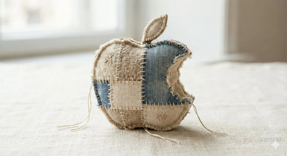 Stitched Elegance: A Fabric Logo Concept