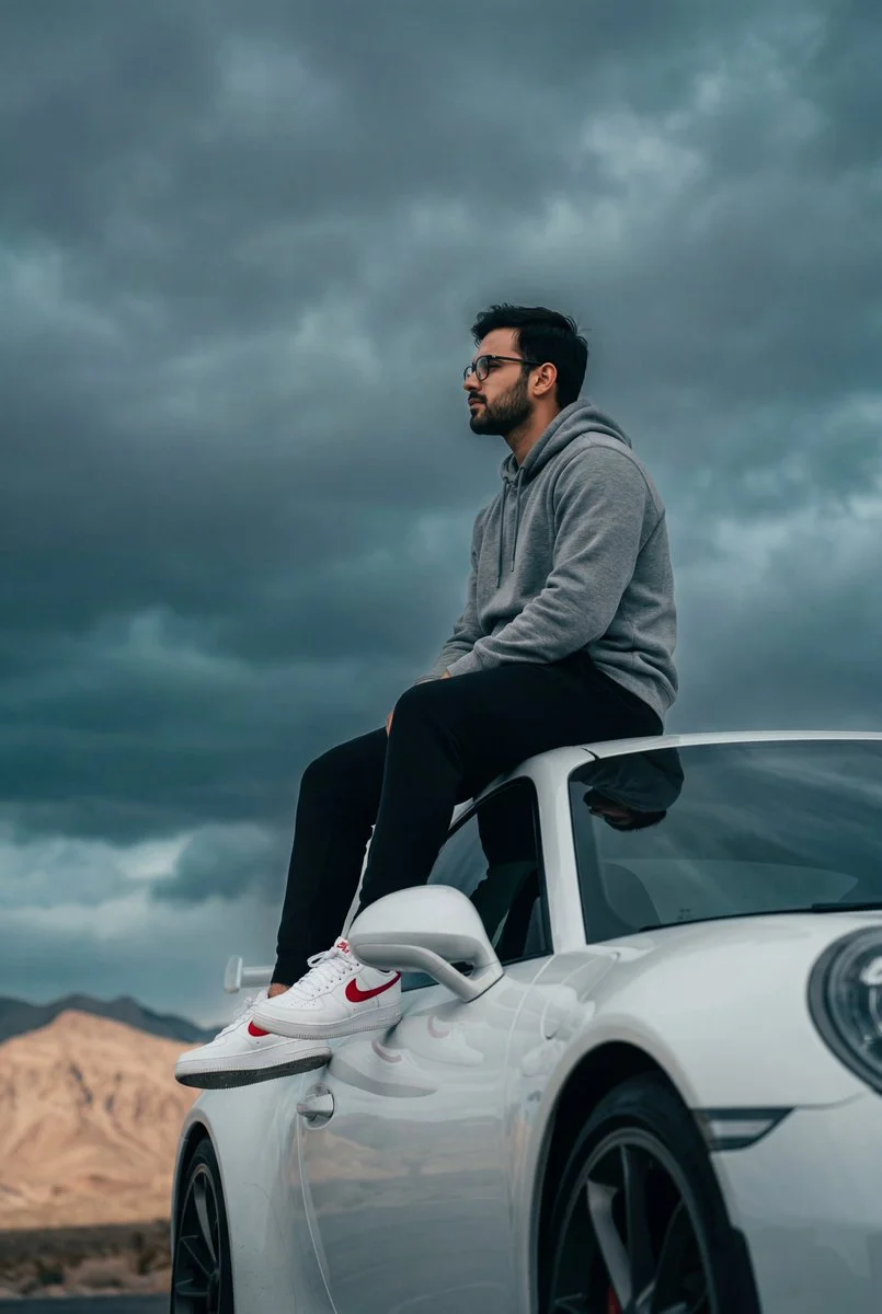 Stormbound Elegance on a Porsche Roof