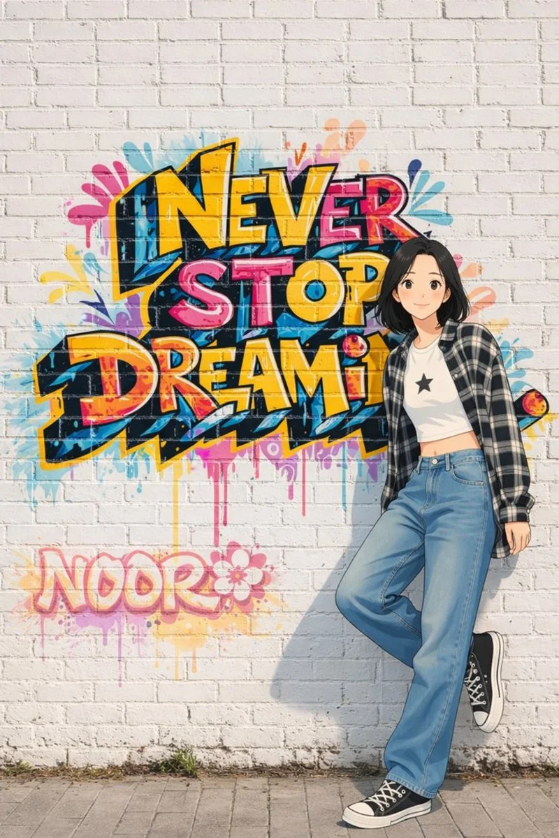 Street Art Serenity: A Moment of Reflection