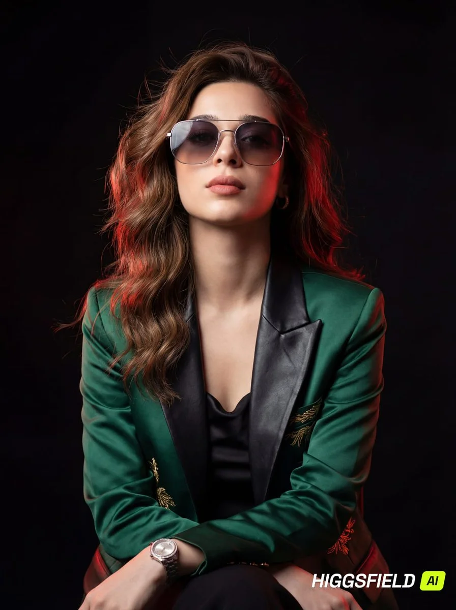 Striking Cinematic Fashion Portrait with Luxe Detailing