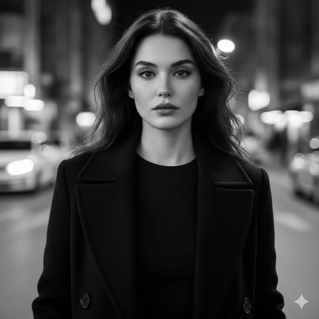 Striking Elegance: A Modern Muse in Motion