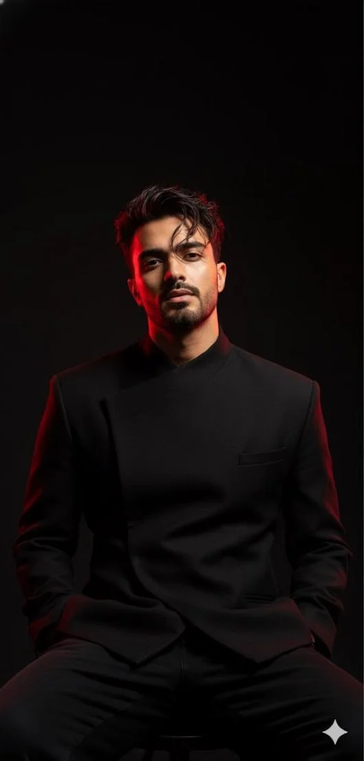 Striking Fashion Portrait of Asian Male Model