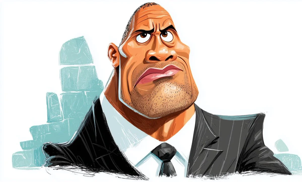 Stylized Portrait of Determination Through Expressive Linework