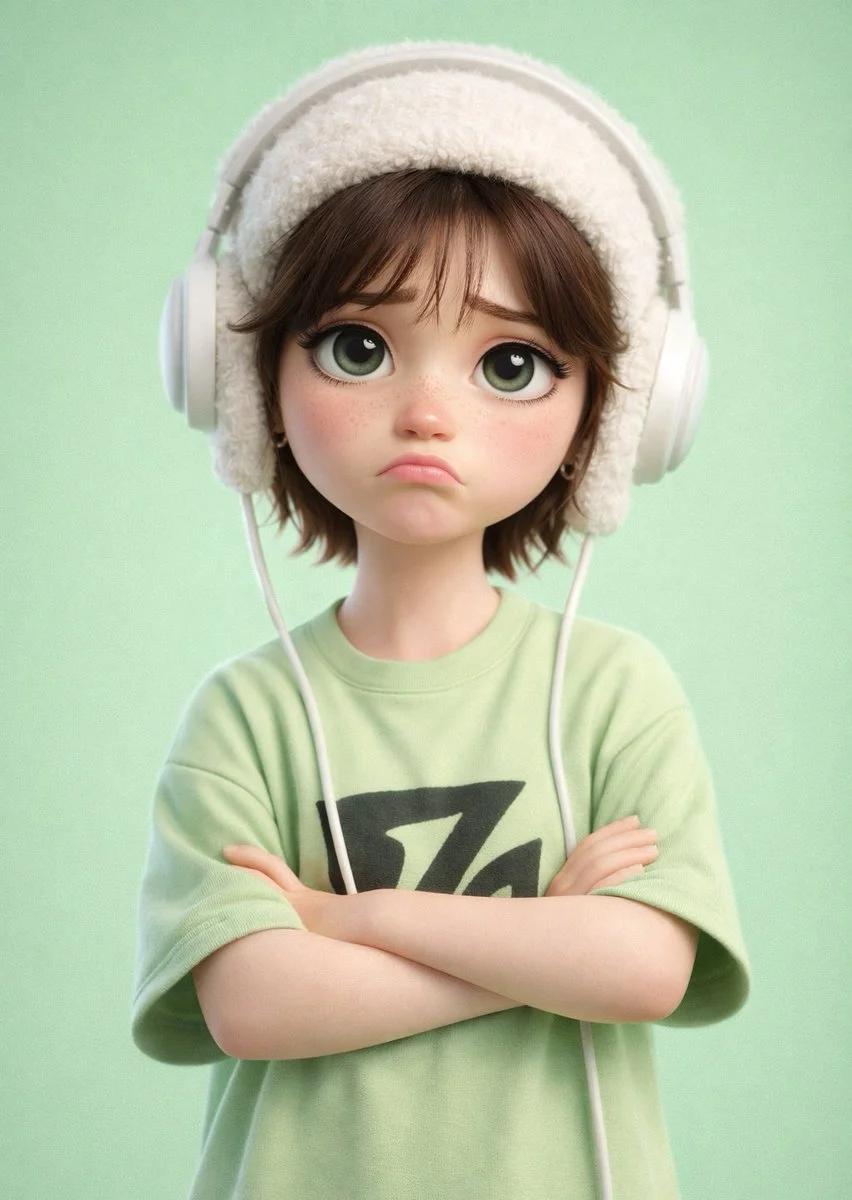 Subtle Emotions Captured in Stylized 3D Portrait