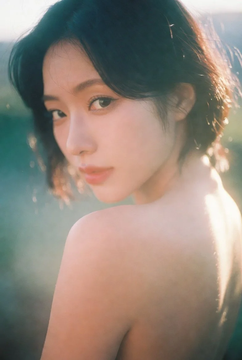 Sultry Elegance in a Soft Film Glow