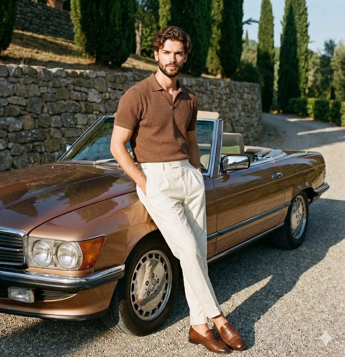 Sunlit Elegance: Vintage Style Meets Modern Editorial Precision