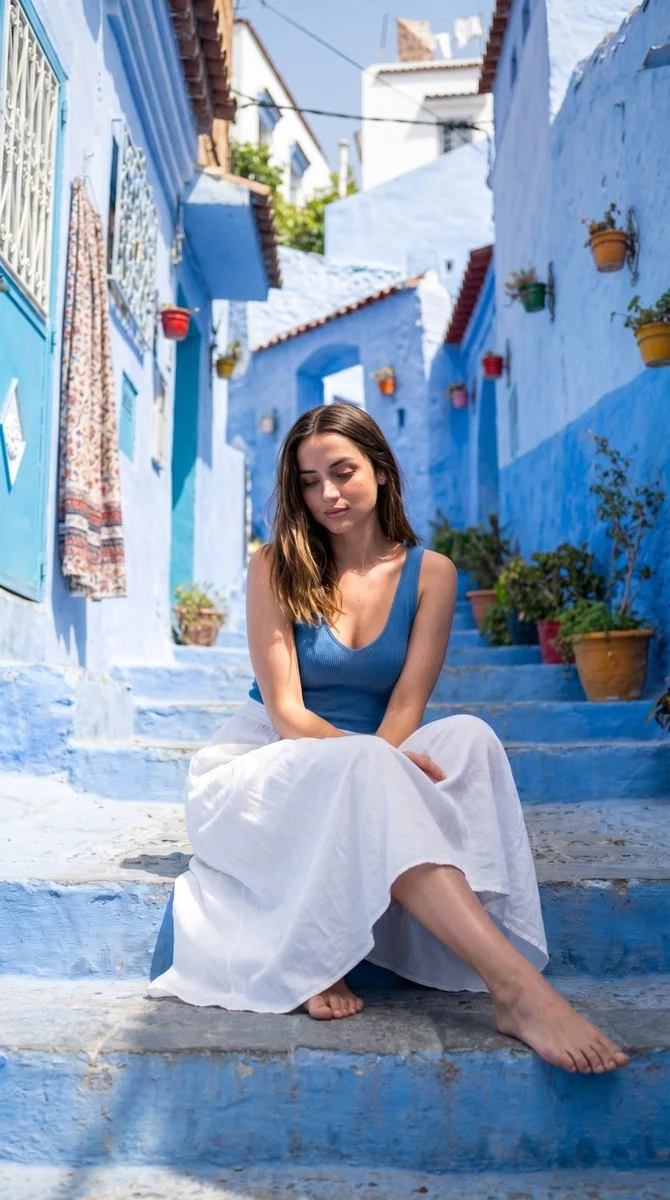 Sunlit Serenity on Mediterranean Steps