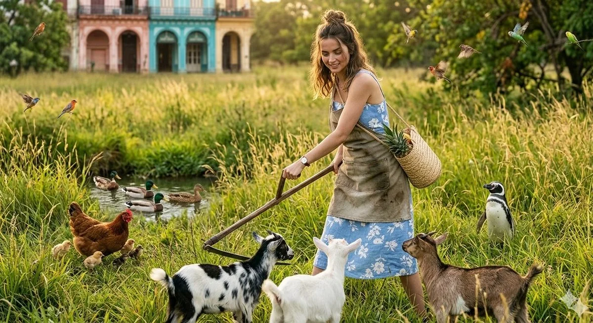 Sunlit Summer Harvest in a Vibrant Field