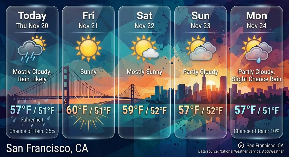 Sunny Days Ahead: San Francisco's 5-Day Weather Unveiled!