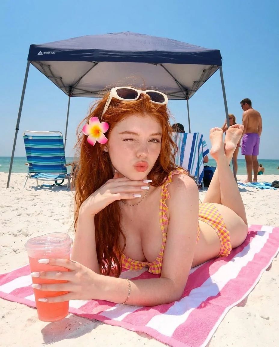 Sunny Flirtation on the Beach