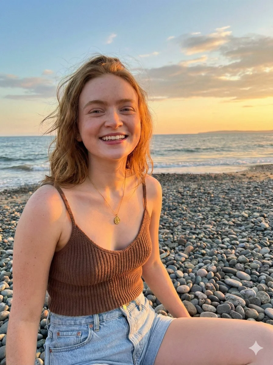 Sunset Bliss: Sadie at the Beach