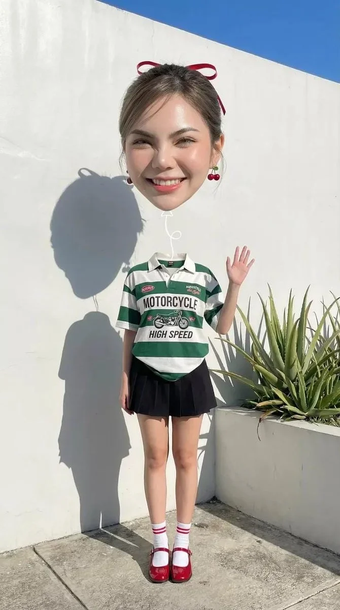 Surreal Floating Head in Modern Fashion