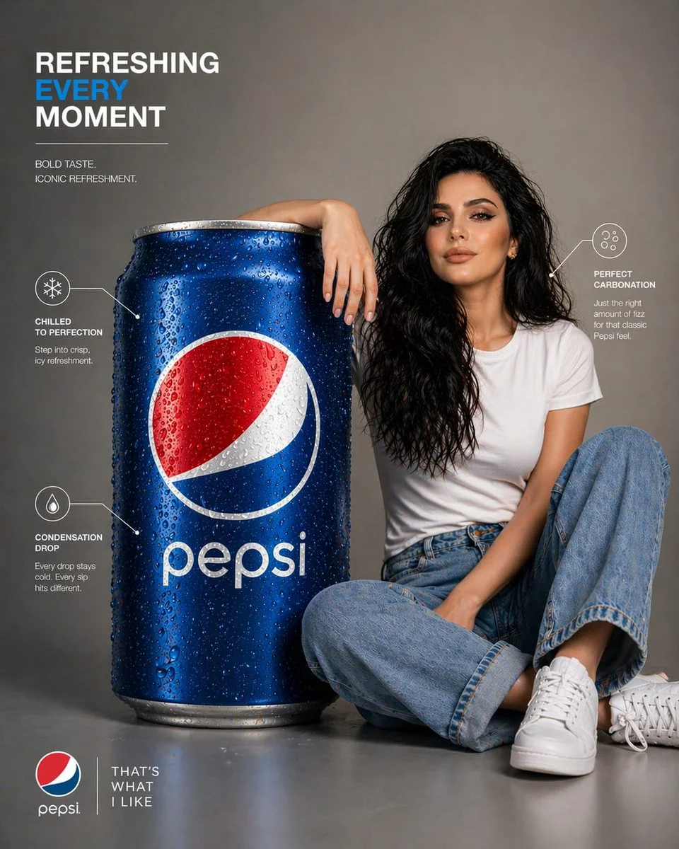 Surreal Refreshment: A Giant Pepsi Experience