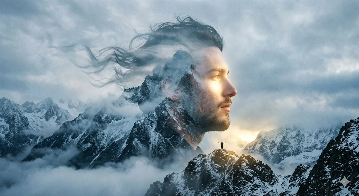 Surreal Sunrise Over a Mountain Mind