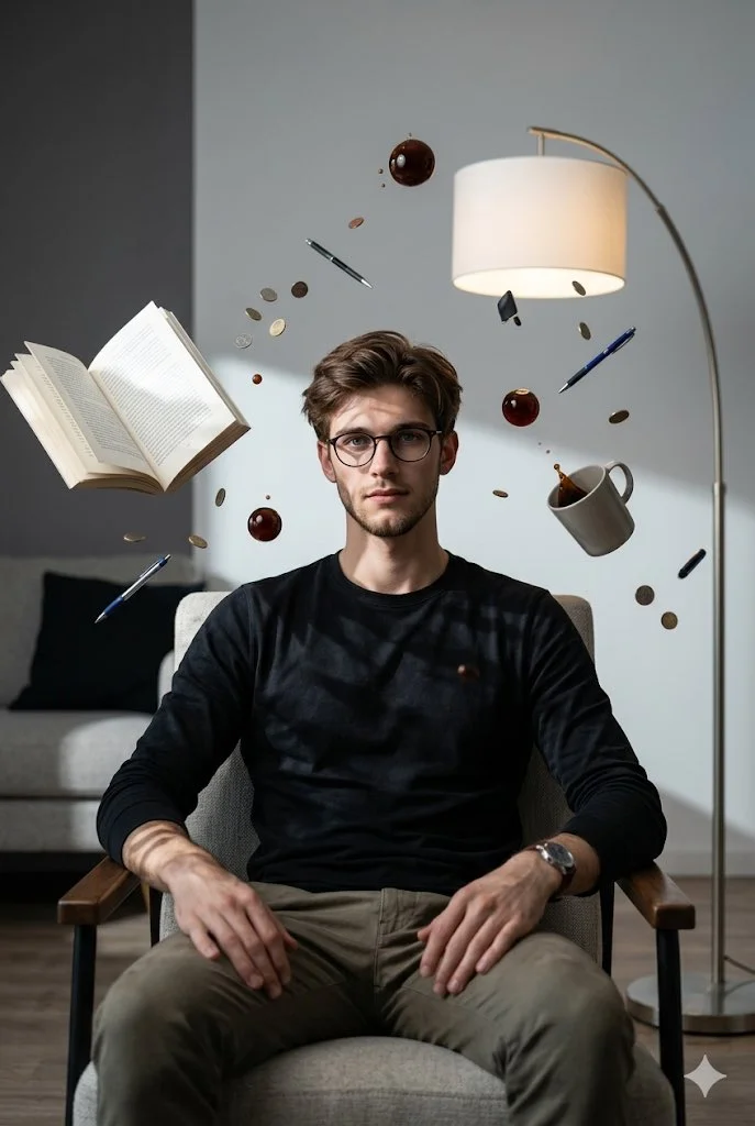 Suspended Reality: Everyday Objects Frozen in Zero Gravity